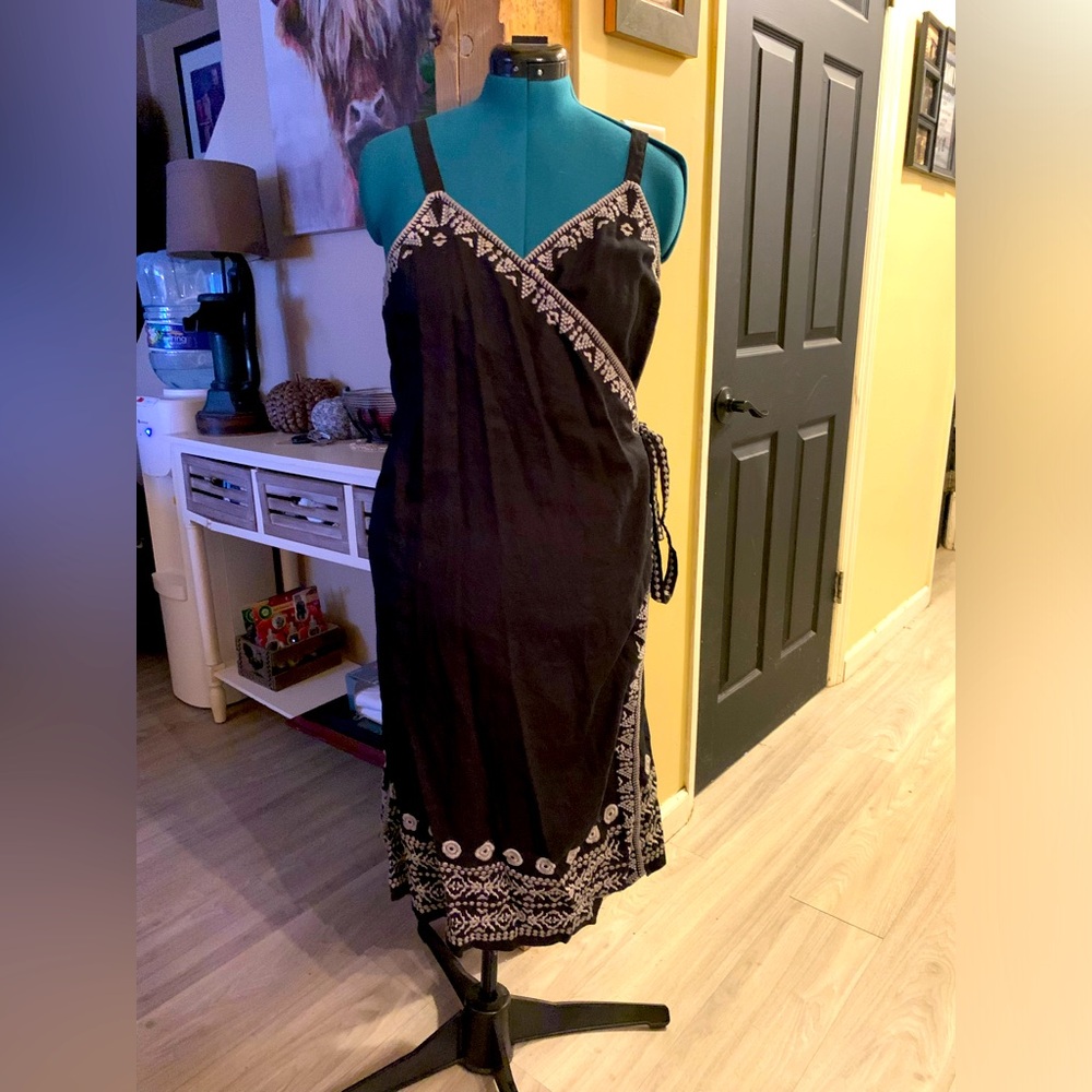 Johnny Was Sleeveless Wrap Dress